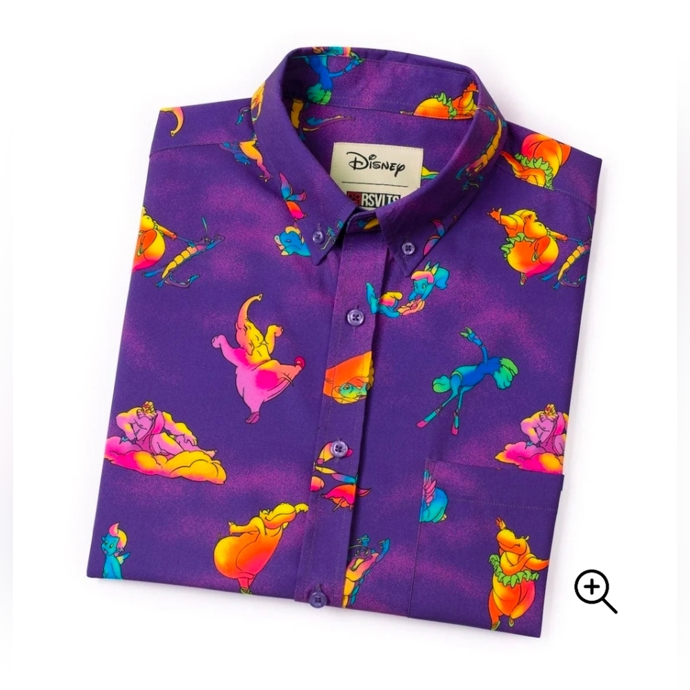 RSVLTS Disney FANTASIA OFFICIAL LICENSED Short Sleeve Shirt LARGE MEN WOMEN NEW
